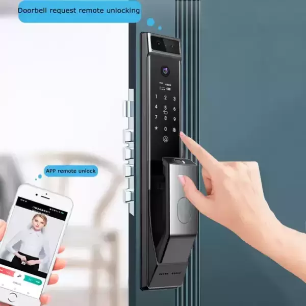 Smart 3D Face Recognition lock with WIFI Aluminium Door Lock - Image 4