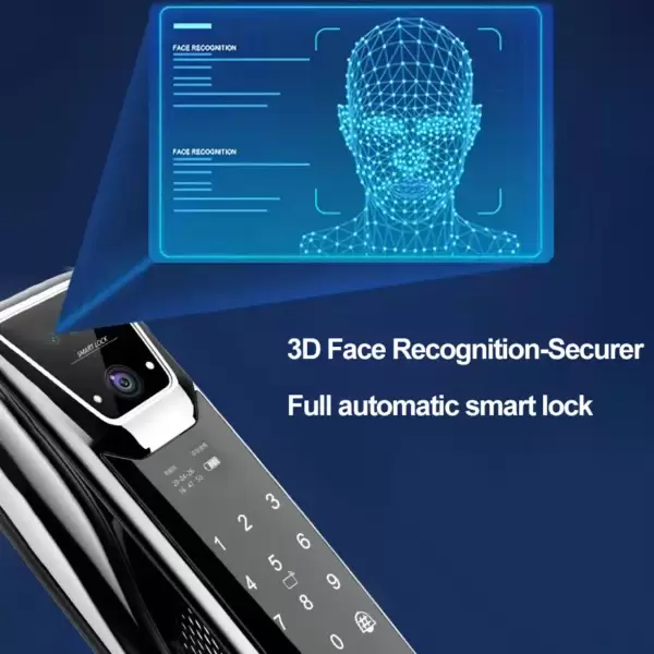 Digital 3D Face Recognition Fingerprint Smart Door Lock - Image 4