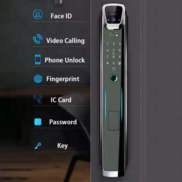 Digital 3D Face Recognition Fingerprint Smart Door Lock - Image 5