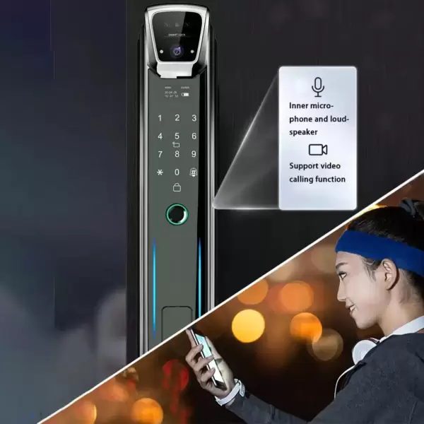 Digital 3D Face Recognition Fingerprint Smart Door Lock - Image 6