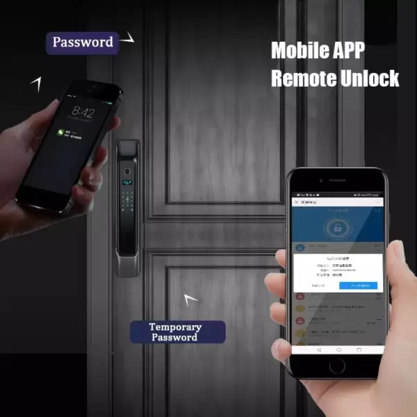 Magnitec Smart Lock Brass Face Id Camera with biometric Fingerprint/RFID Lock - Image 3