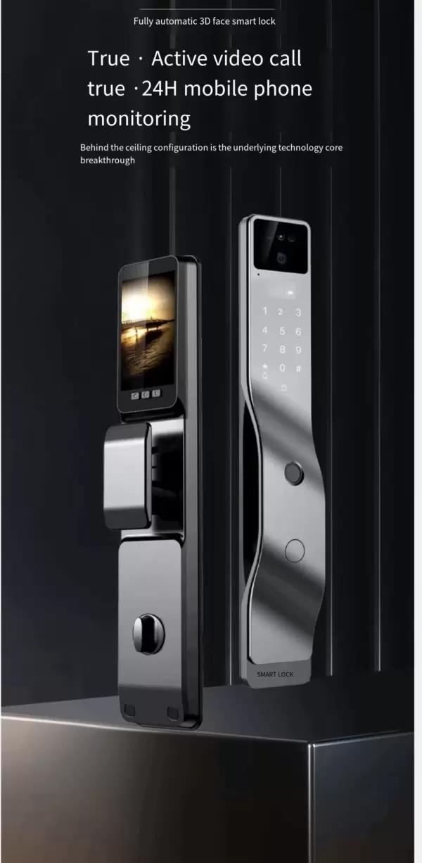 Digital 3D Face Recognition Fingerprint Smart Door Lock - Image 6