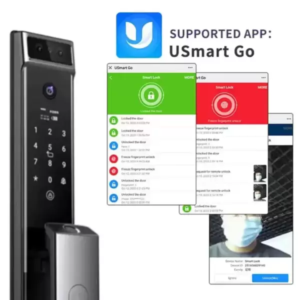 Smart 3D Face Recognition lock with WIFI Aluminium Door Lock - Image 3